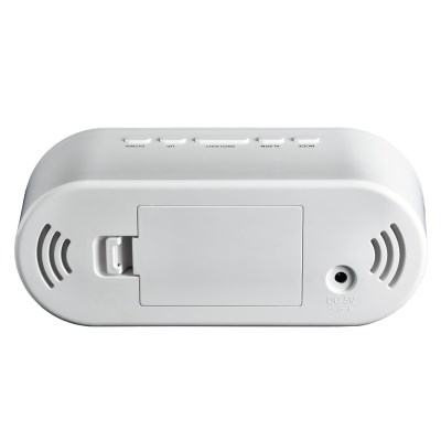 Acctim 'Cuscino' 1.4" Oval LED clock with USB