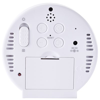 Acctim 'IL Giro' 1.4" Round LED clock with USB in White