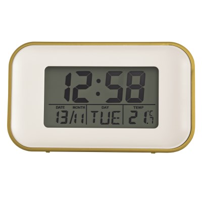 Acctim 'Alta' Reflection LCD Alarm clock in Mustard