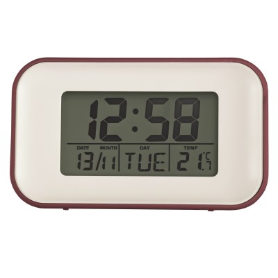 Acctim 'Alta' Reflection LCD Alarm clock in Spice Red