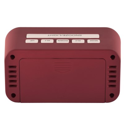 Acctim 'Alta' Reflection LCD Alarm clock in Spice Red