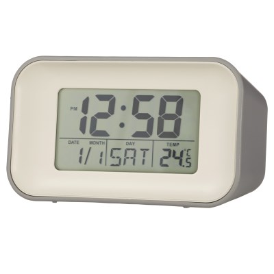 Acctim 'Alta' Reflection LCD Alarm clock in Owl Grey