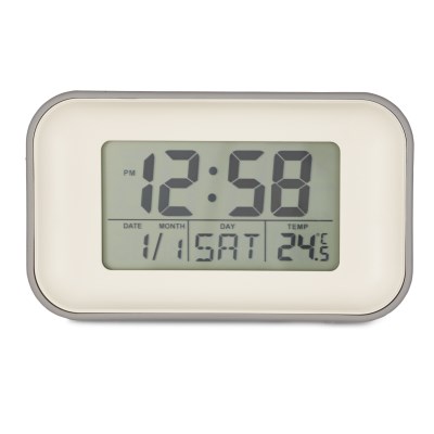 Acctim 'Alta' Reflection LCD Alarm clock in Owl Grey