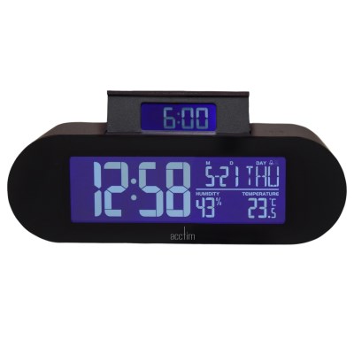 Acctim 'Kian' LCD Alarm clock in Soot