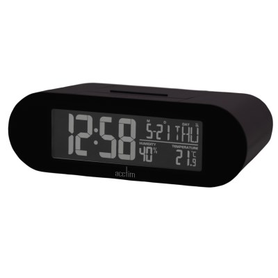 Acctim 'Kian' LCD Alarm clock in Soot