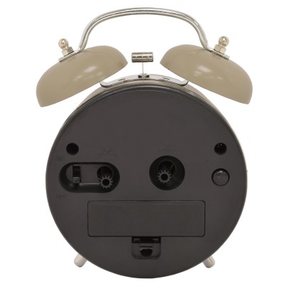Acctim 'Hardwick' Taupe Double bell alarm clock