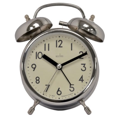 Acctim 'Hardwick' Chrome Double bell alarm clock