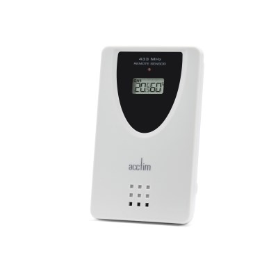 Acctim 'Wyndham' Colour Weatherstation clock in Black