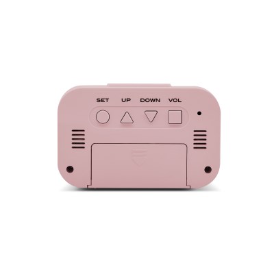 Acctim 'Kitto' LCD Alarm clock in Peach Bellini