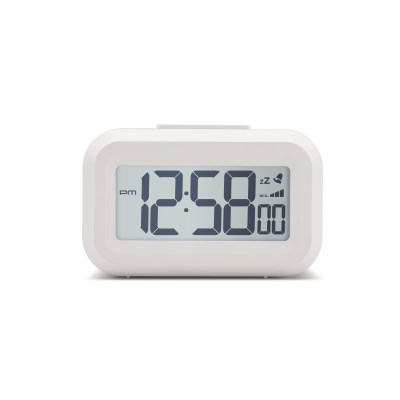 Acctim 'Kitto' LCD Alarm clock in White
