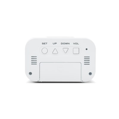 Acctim 'Kitto' LCD Alarm clock in White