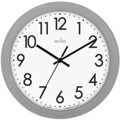 Acctim 'Abingdon' 255mm Grey Wall Clock