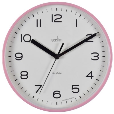 Acctim 'Runwell' wall clock in Blush