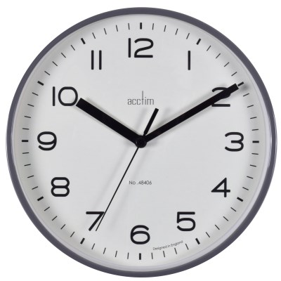 Acctim 'Runwell' wall clock in Smoke