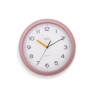Acctim 'Rhea' 29cm wall clock in Dusty Rose