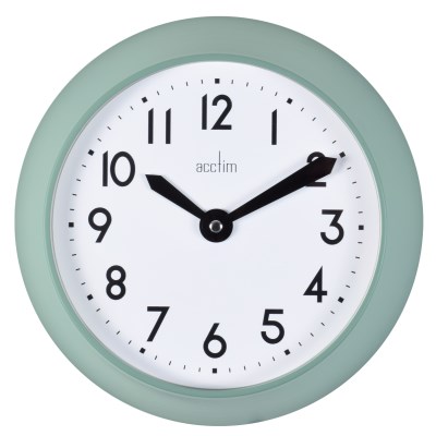 Acctim 'Wixham' 25cm Metal wall clock in Matt Green