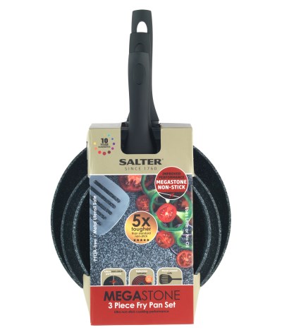 Salter Megastone 3 Piece Fry Pan Set BW06235S2