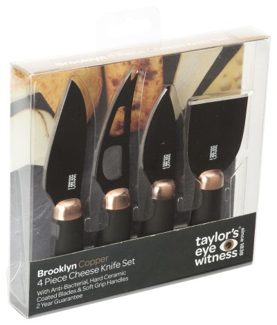 Taylors Brooklyn Copper 4pc Cheese Knife Set