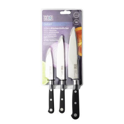 Taylors Oxford Stainless Steel Rivets 3pc Knife Set