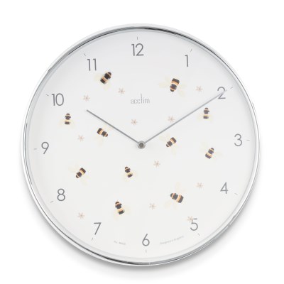 Acctim 'Society' Bees 'n' Flowers 30cm wall clock