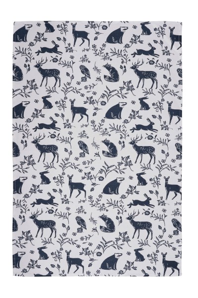 Ulster Weavers Forest Friends Navy Cotton Tea Towel Pk2