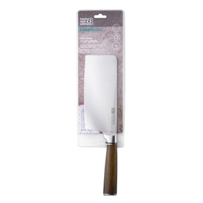 Taylors Portland Walnut 17.5cm Chinese Chef's Knife