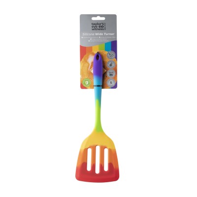 Taylors Rainbow Wide Silicone Slotted Turner