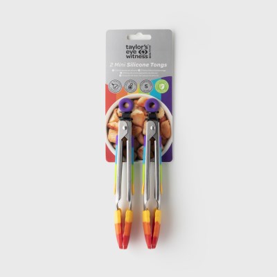 Taylors Rainbow Set of Two Mini Silicone Tongs