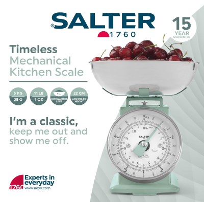 Salter Timeless Mechanical Kitchen Scale Sage SA00562S