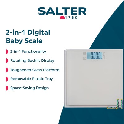 Salter 2-in-1 Electronic Baby, Pet & Personal Scale SA00672W