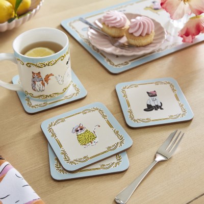 Ulster Weavers Cool Cats Coaster 4 Pack