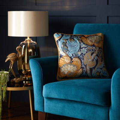 LLB Down the Dilly Ochre/Blue 43x43cm Cushion Cover