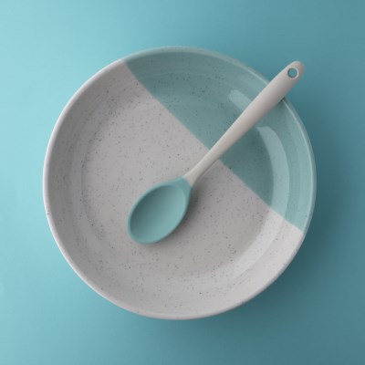 Taylors Mini Silicone Spoon 21cm - Buttermilk/Turquoise
