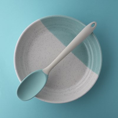 Taylors Silicone Spoon 28cm - Buttermilk/Turquoise