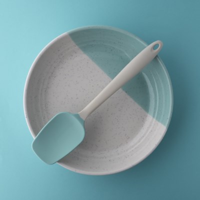 Taylors Silicone Spatula Spoon 27cm - Buttermilk/Turquoise