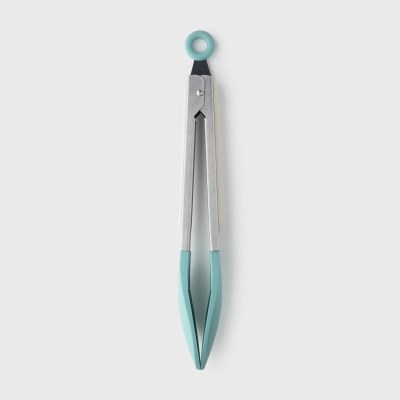 Taylors Stainless Steel Tongs 23cm - Buttermilk/Turquoise