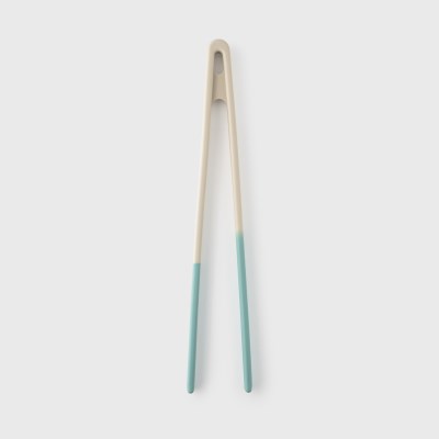 Taylors Silicone Tongs 29cm - Buttermilk/Turquoise