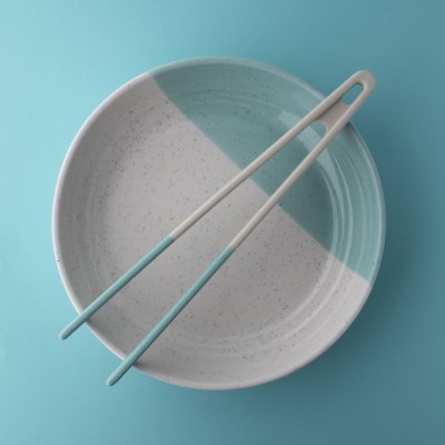Taylors Silicone Tongs 29cm - Buttermilk/Turquoise