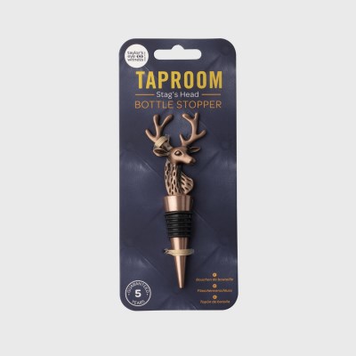 Taylors Taproom Stag Wine Stopper - Matt Copper