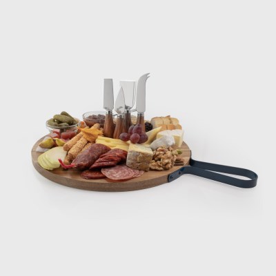 Taylors Acacia Serving Board & 4pc Cheese Knife Set