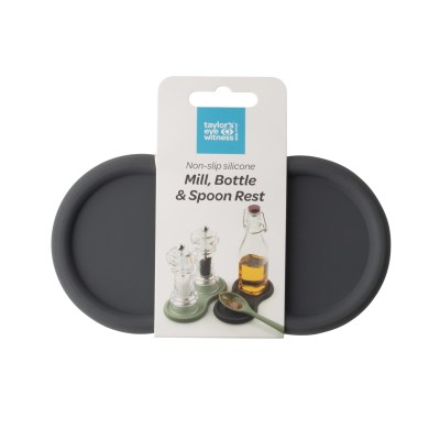 Taylors Silicone Mill, Bottle & Spoon Rest - Graphite