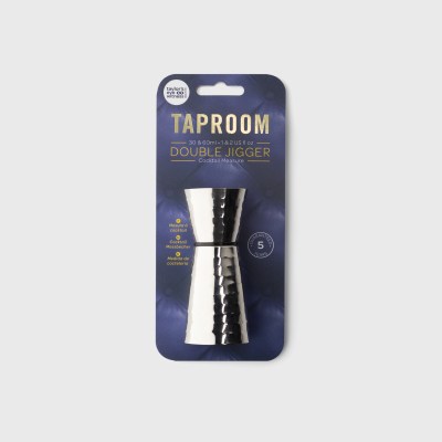 Taylors Taproom Hammered Stainless Steel Double Jigger
