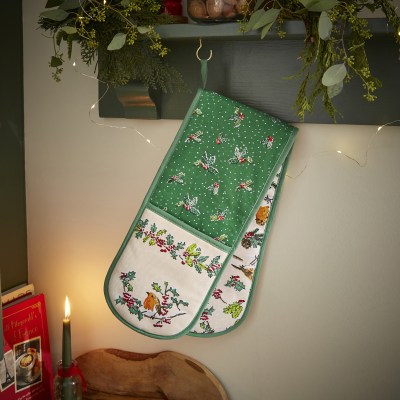 Ulster Weavers Christmas Robins Double Oven Glove
