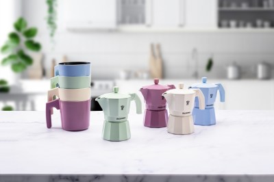 Pezzetti Italexpress Magenta Alum. Pastel Coffee Maker 3C