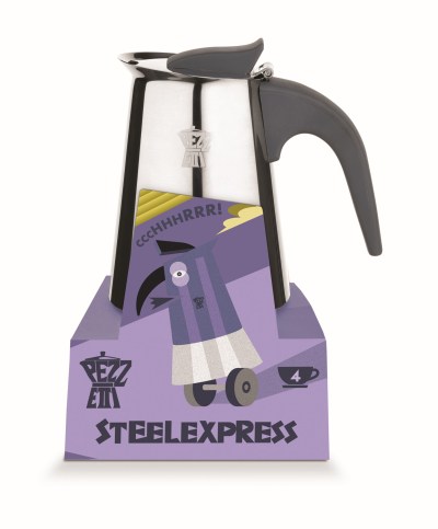 Pezzetti Steelexpress Stainless Steel Coffee Maker 4C