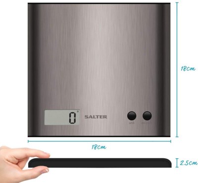 Salter Arc Stainless Steel Electronic Kitchen Scale 1087SS