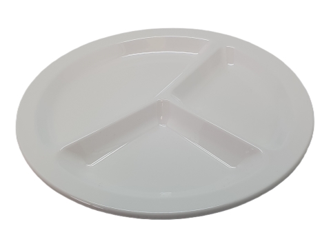 Jab White Round Divided Plate 27cm