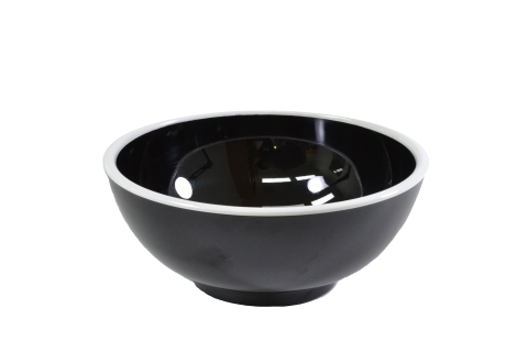 Jab Vintage Black/White Rim Enamel Look Bowl 15cm