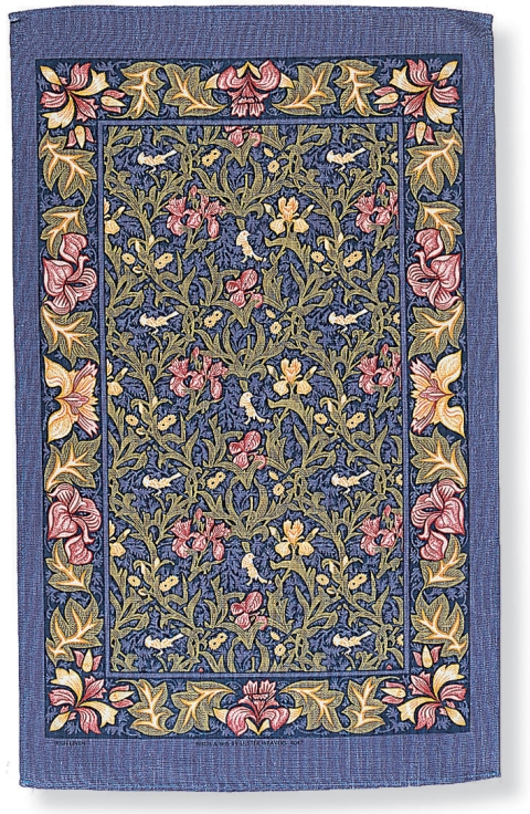 Ulster Weavers Birds & Iris Blue Cotton Tea Towel