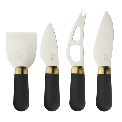 Taylors Brooklyn Brass 4pc Cheese Knife Set - LMS24CS16